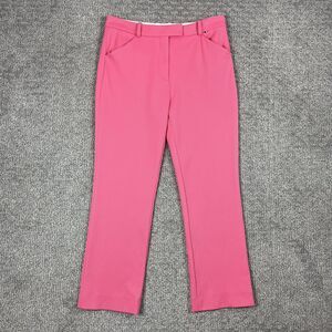 Hugo Boss Pants Womens 4 Pink Straight Dress Trouser Stretch Twill Office Career